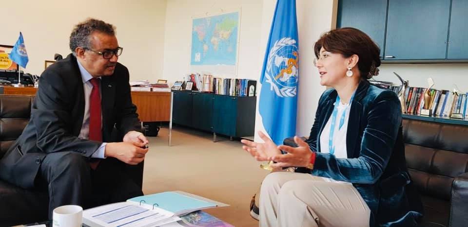 FLASH! Silvia Radu, a avut o întrevedere cu directorul general al Organizației Mondiale a Sănătății, Tedros Adhanom Ghebreyesus