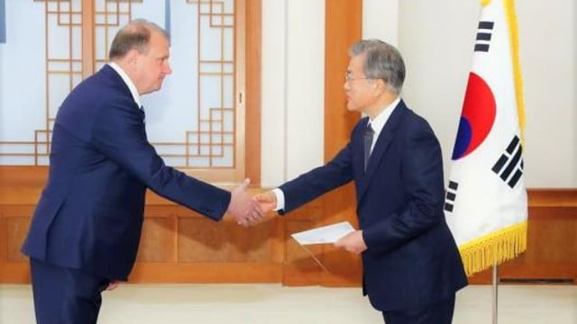 Vasile Bumacov a prezentat scrisorile de acreditare în calitate de ambasador al Moldovei în Coreea de Sud