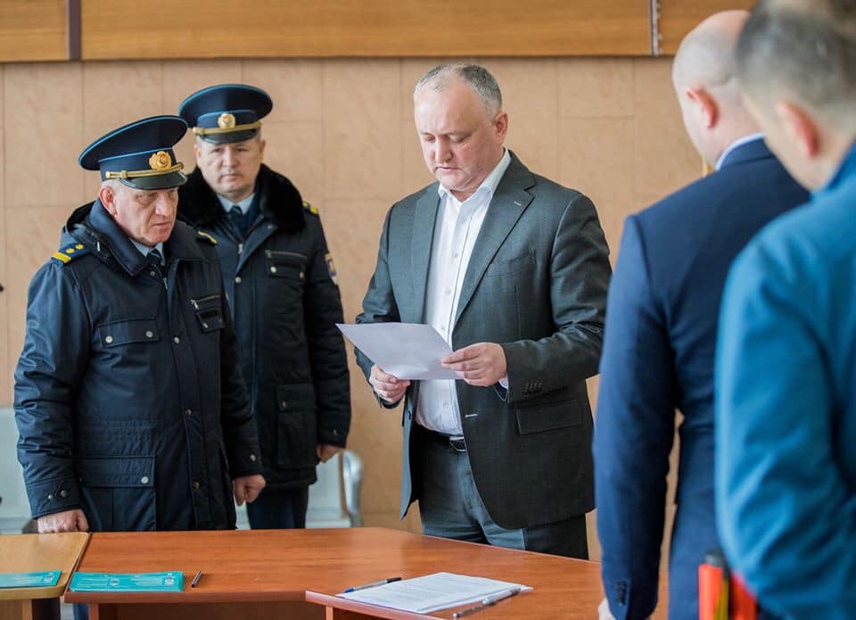 Președintele Igor Dodon în inspecție la vama Leușeni