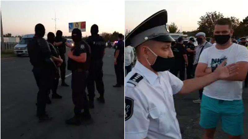 FOTO // Protest la Leuşeni. Oamenii protestează la vama moldovenească pentru că UE nu le permite accesul în spațiul comunitar
